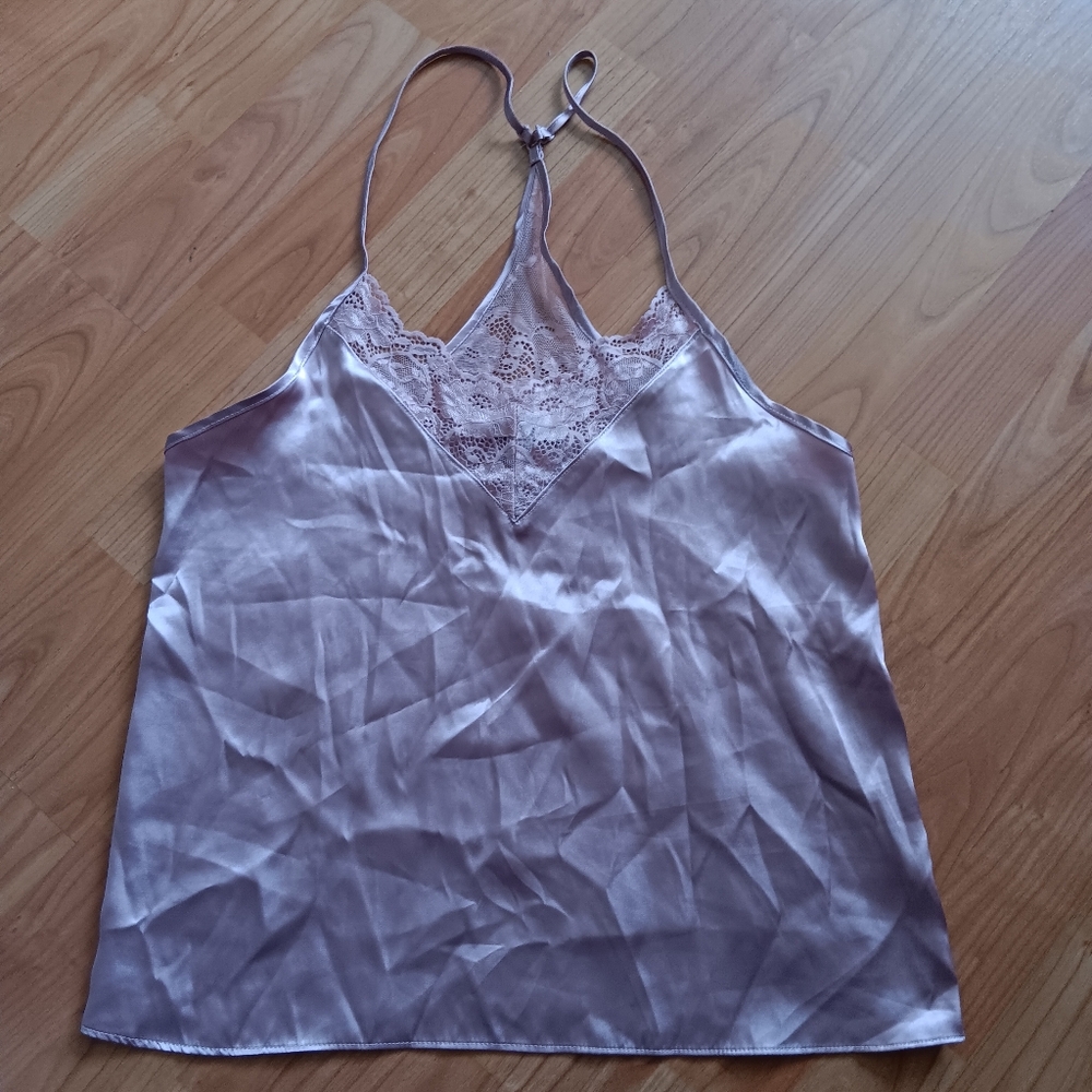 In Bloom by Jonquil‎ Lace Satin Y2K Cami Tank Babydoll Top Fairy Feminine Dainty